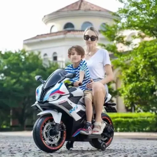 ISAKAA® RR Kids Superbike | 12V Battery Ride-On Bike with Bluetooth, LED Wheel Lights & Dual Motors | Age 2–11 Yrs | Original & Warranty-Backed