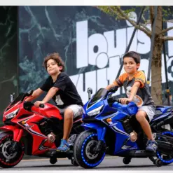 ISAKAA® CBR N999 Kids Big Superbike | 12V Battery Ride-On Bike for 2–11 Yrs | Dual Motors, LED Headlamps, Music, Warranty