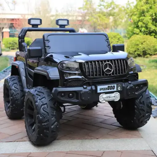 ISAKAA® 22C Jumbo 4X4 Kids Jeep – 5 Motors | Remote & Mobile App Control | Bluetooth Music | Big Battery | USB/AUX Ports | Ride-On for Ages 2–10