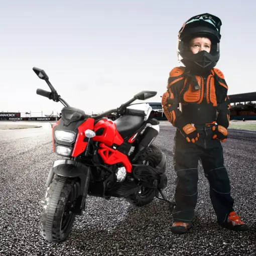 ISAKAA® DLS01 Kids Junglee Bike – 12V Dual Motor Battery Ride-On bike for Ages 2-9 | Big Battery, Rigid Support Wheels