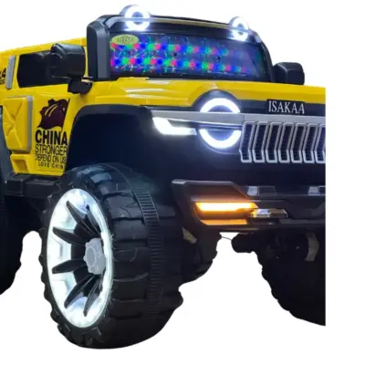 battery operated ride-on jeep for kids, kids jeep with remote, toy car for 4 year old, baby electric car, 12v kids ride-on, kids thar jeep, kids car with music, rechargeable jeep for toddlers, original kids jeep, Bluetooth kids jeep, app control toy jeep, ride-on 4x4 SUV, big wheel jeep for kids, best kids car online, ISAKAA premium jeep