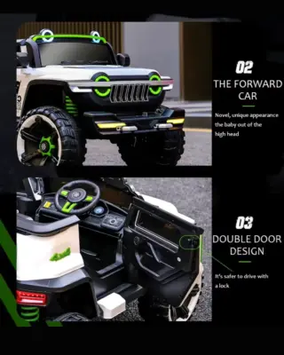 battery operated ride-on jeep for kids, kids jeep with remote, toy car for 4 year old, baby electric car, 12v kids ride-on, kids thar jeep, kids car with music, rechargeable jeep for toddlers, original kids jeep, Bluetooth kids jeep, app control toy jeep, ride-on 4x4 SUV, big wheel jeep for kids, best kids car online, ISAKAA premium jeep
