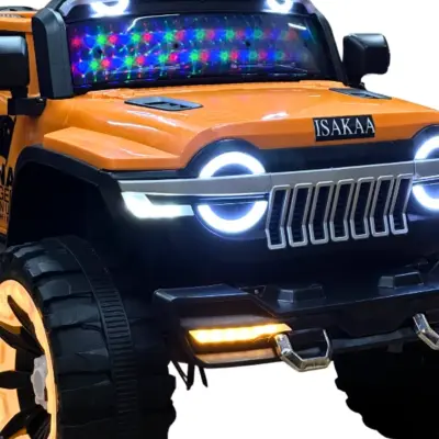 battery operated ride-on jeep for kids, kids jeep with remote, toy car for 4 year old, baby electric car, 12v kids ride-on, kids thar jeep, kids car with music, rechargeable jeep for toddlers, original kids jeep, Bluetooth kids jeep, app control toy jeep, ride-on 4x4 SUV, big wheel jeep for kids, best kids car online, ISAKAA premium jeep