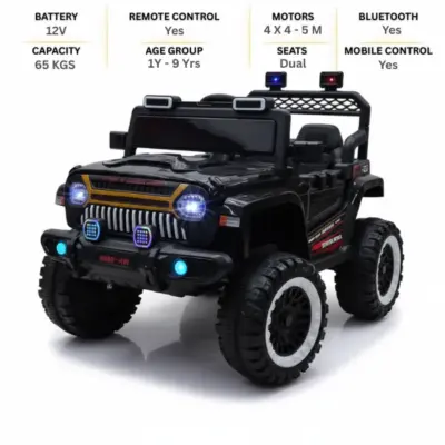 ISAKAA® 838 / 8688 Premium Kids Car Jeep – 4×4 Electric Ride-On - 5 Motors, 4X4 Drive, Remote & App Control